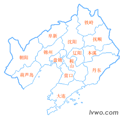 辽宁省行政区划地图